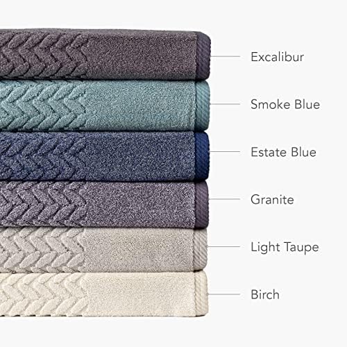 TexereSilk Organic Cotton Jacquard Towel Set - 650 GSM 6 Piece