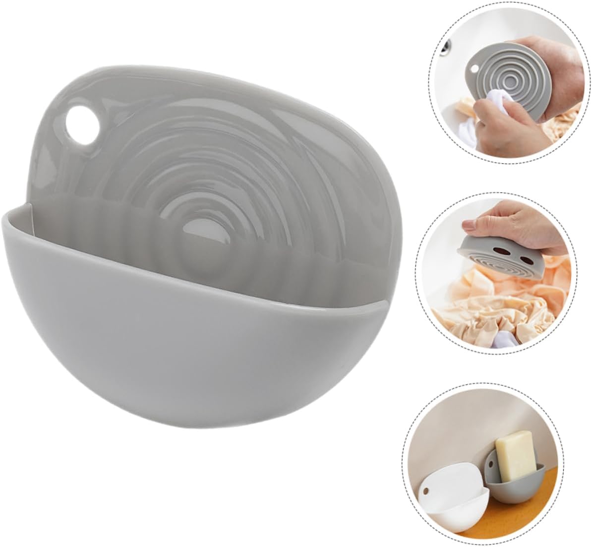 MAGICLULU Portable Soap Holder with Washboard Backing
