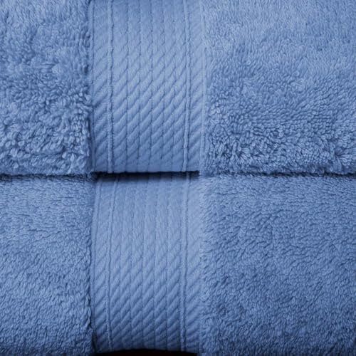 Superior Denim Blue Egyptian Cotton 6-Piece Towel Set