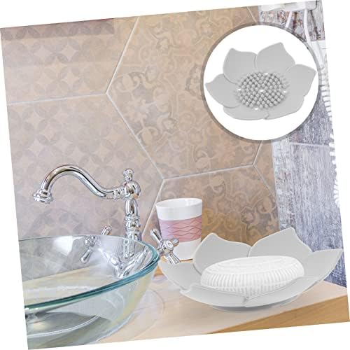 Self-Draining Silicone Flower Soap Dish Holder 1