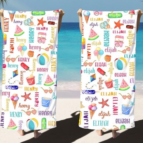 Custom Ice Cream Beach Towel for Kids