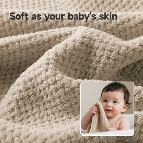 REDKISS 6-Piece Bath Towel Set - Camel Ultra-Fiber No Lint