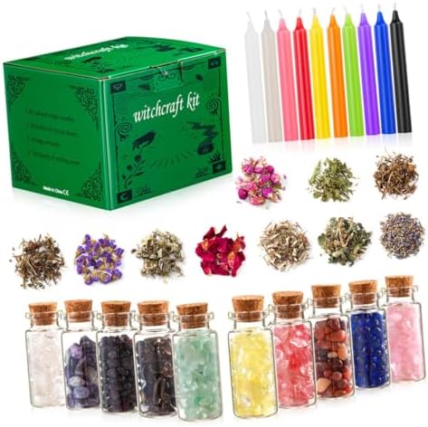 Witch Starter Kit with Dried Flowers and Crystals