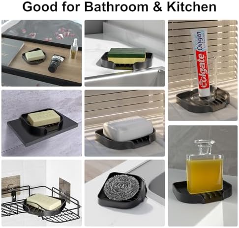 FyndAna Self Draining Soap Dish Gray