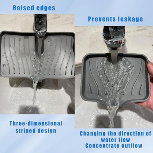 3 Pcs Silicone Soap Dish Set for Bathroom Kitchen Sink