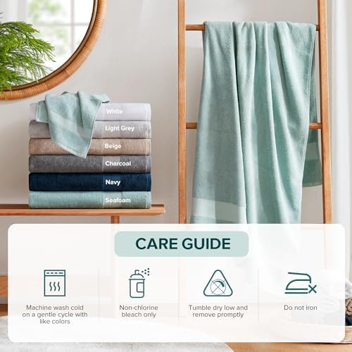 Comfort Spaces Turkish Bath Towel Set 35x70 Seafoam Green 1