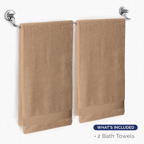 Elegant Comfort Premium Turkish Cotton 2 Pack Bath Towel Set - Taupe 1