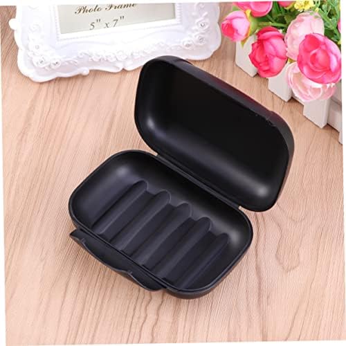 Cabilock Portable Soap Dish with Lock for Travel Hiking Camping Black