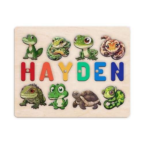 Personalized Wooden Name Puzzle Montessori Toy for Kids 1