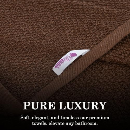 CASA COPENHAGEN Popcorn Textured 6-Piece Towel Set - Toffee Brown