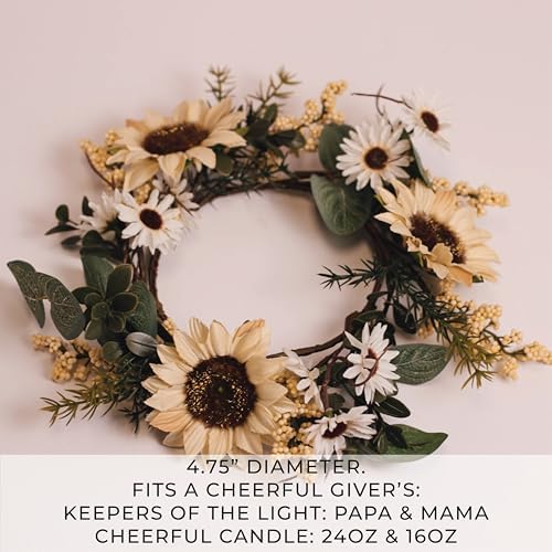 A Cheerful Giver Wreath Candle Ring for Centerpieces