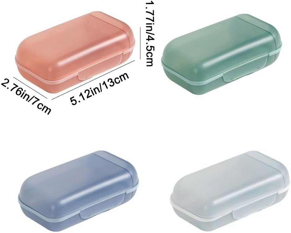 Square Soap Box with Lid for Travel and Bathroom Use