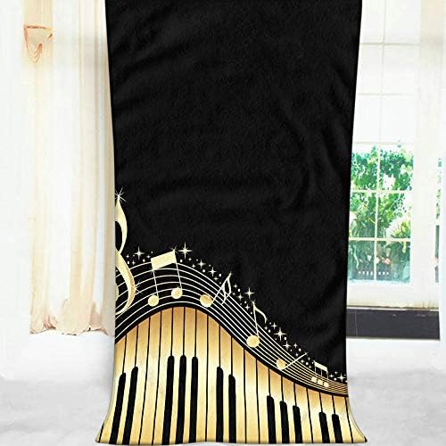 Moslion Musical Notes Bath Towels - Large 64x32 Inches