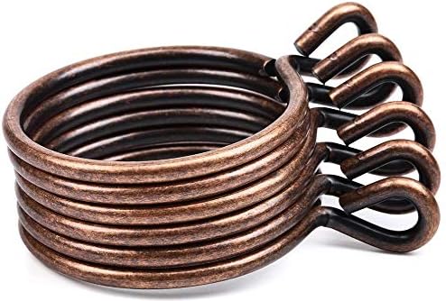 Curtain Rings with Eyelet - Set of 28 Coffee