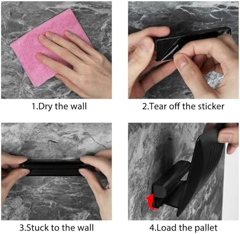 LUEXBOX Detachable Soap Dish 4 Slot Wall Mount Stainless Steel