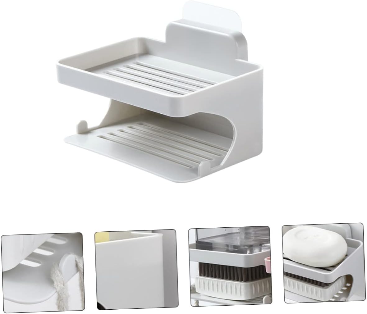 Double Layer Soap Dish Holder for Bathroom and Kitchen 1