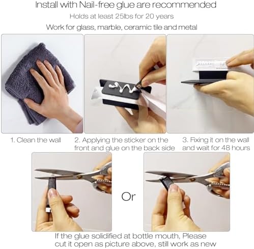 Lancher Soap Rack Adhesive Bath Holder - Black 1