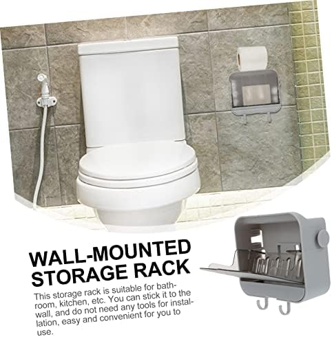 Convenient Storage Mounted Soap Dish With 2 Hooks Waterproof Ventilated Design