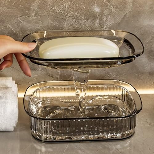FABEILAI Suction Soap Holder Gray