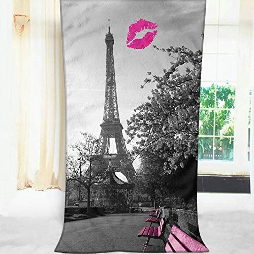 Moslion Comfy Bath Towels Eiffel Tower Decor 1