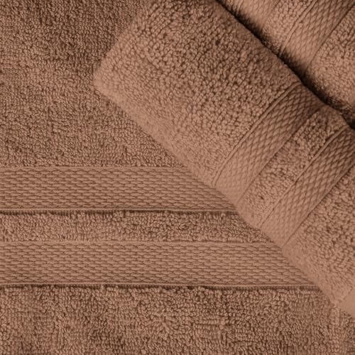 Superior Ultra-Soft 8-Piece Cotton Towel Set - Chocolate 1