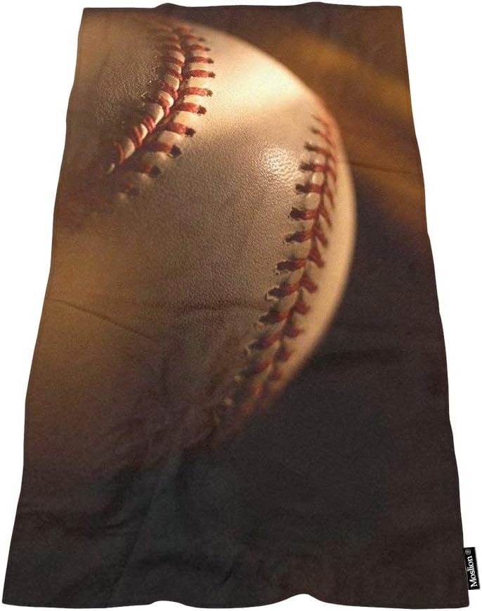 Moslion Vintage Baseball Bath Towel 64x32 Inches