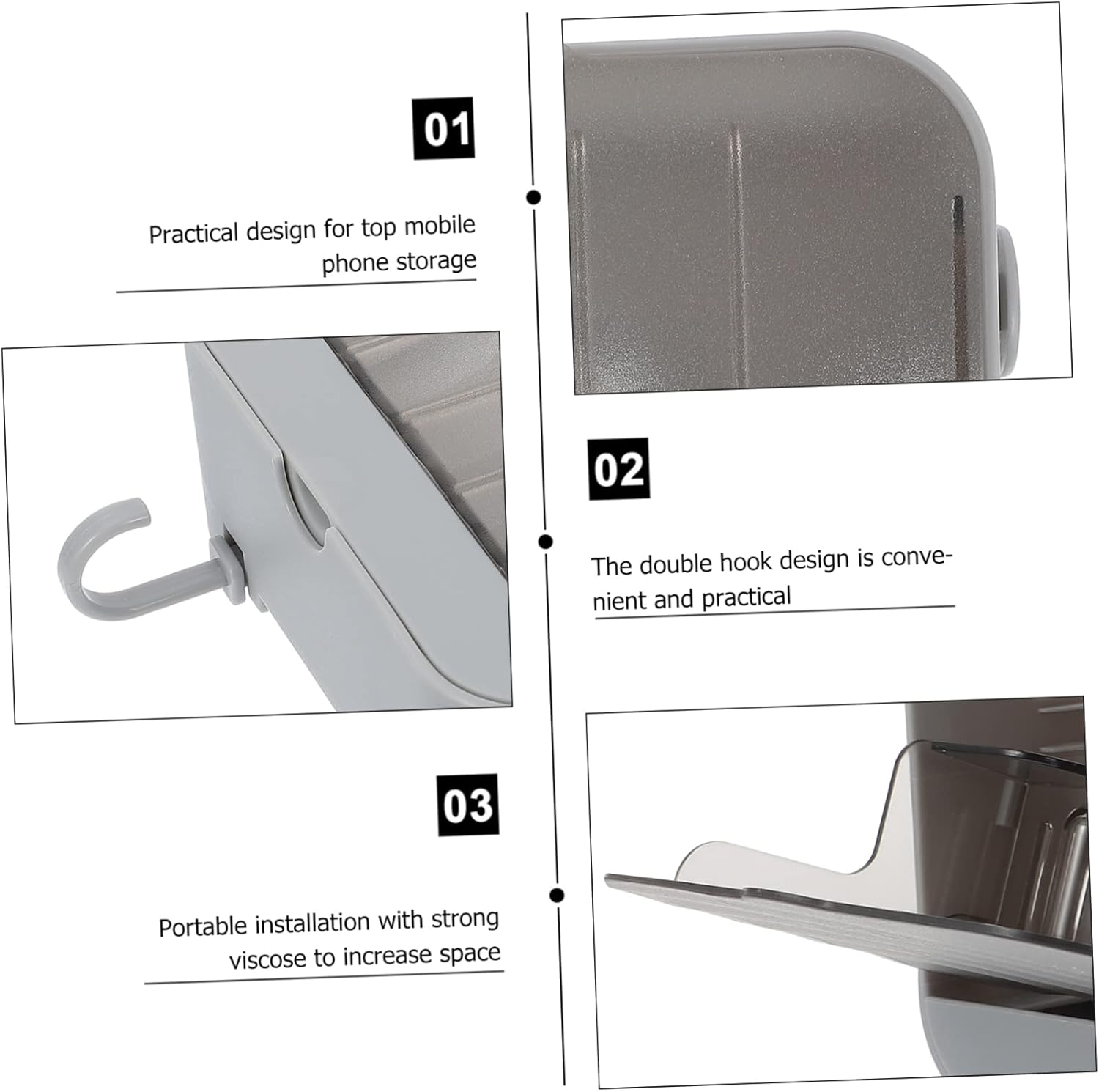 Alipis 2 Hook Wall Mounted Soap Dish Holder