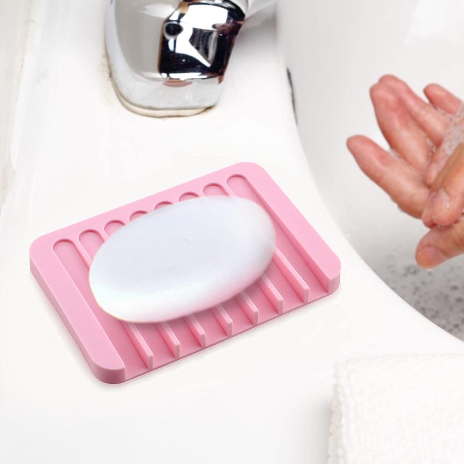 Handmade Silicone Soap Dish with Hollow Drainage