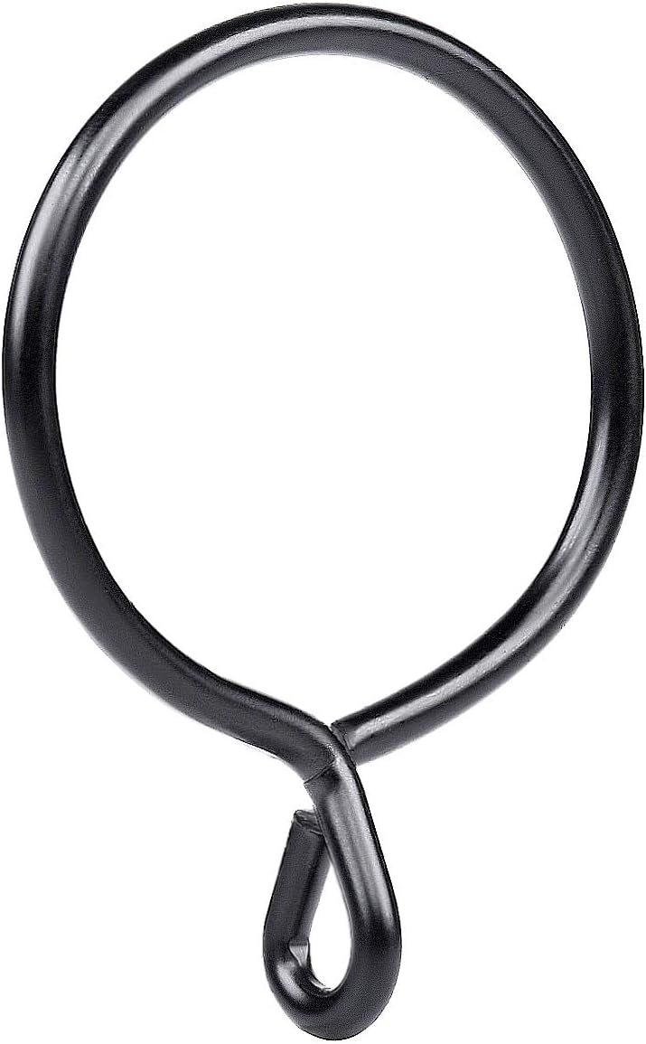 JushengXMX Curtain Rings with Eyelet - Set of 28 Black