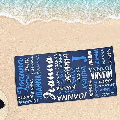 Artsadd Personalized Beach Towel for Kids Adults with Name