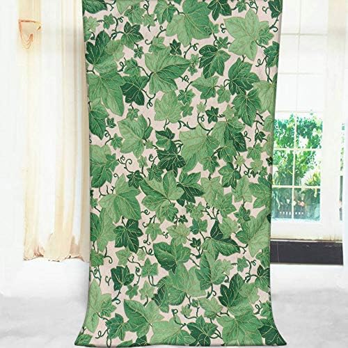 Moslion Green Ivy Leaves Pattern Bath Towel 1