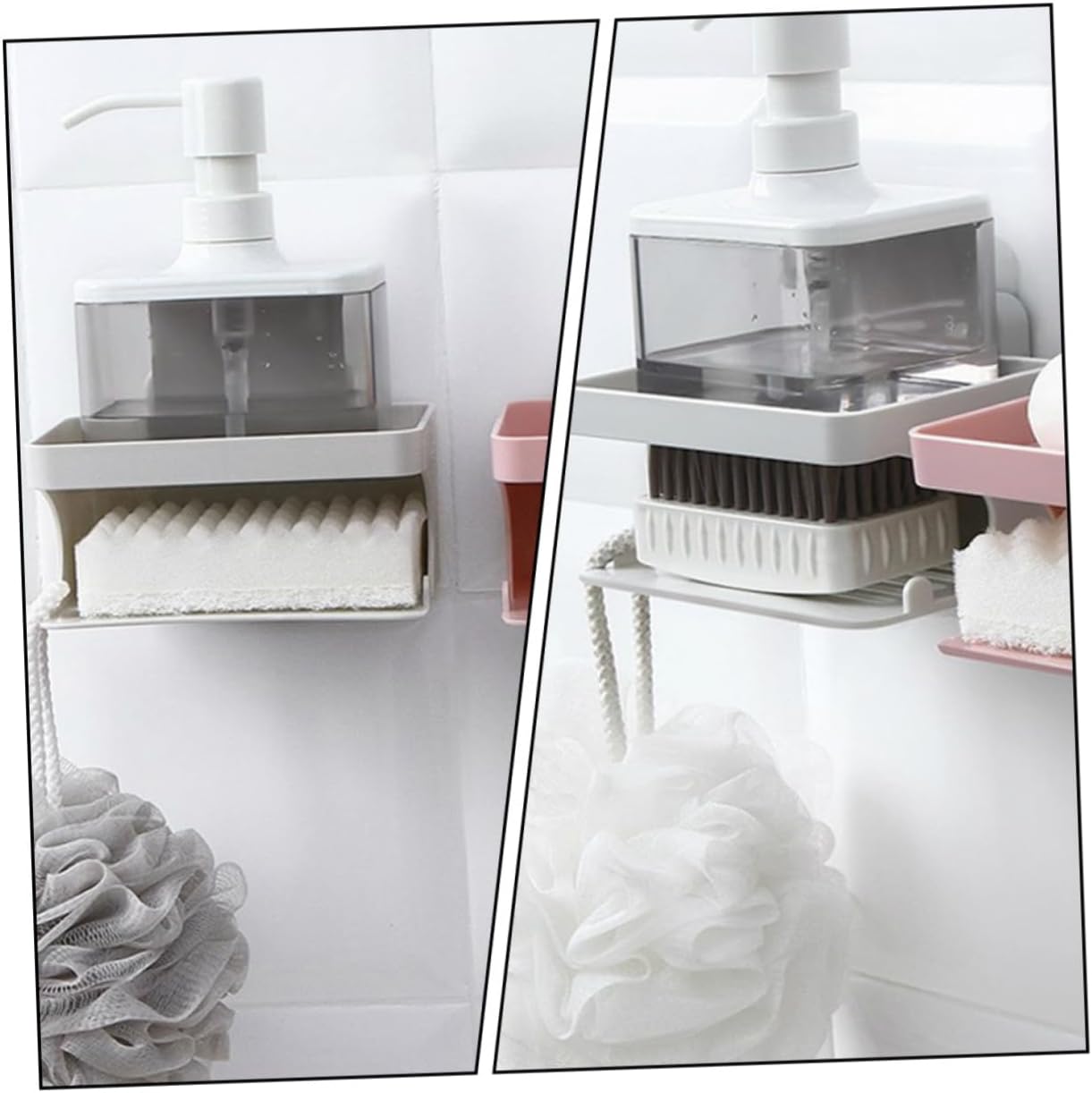 ABOOFAN Double Layer Hanging Soap Rack for Bathroom