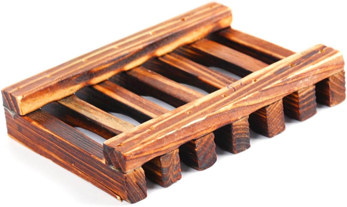 BUGUUYO Bamboo Soap Dish Holder Odor-Free Kitchen Bathroom