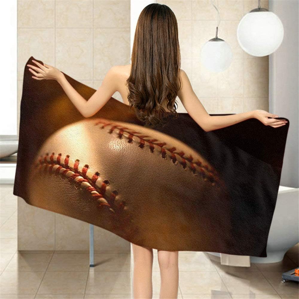 Moslion Vintage Baseball Bath Towel 64x32 Inches