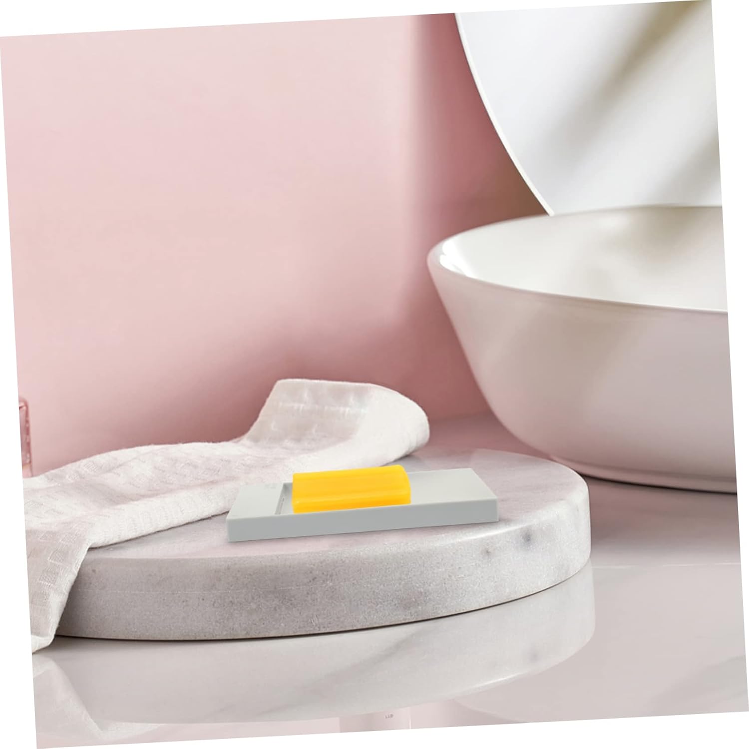 PRETYZOOM 2-Piece Self-Draining Soap Dish for Countertop Bathrooms and Kitchens