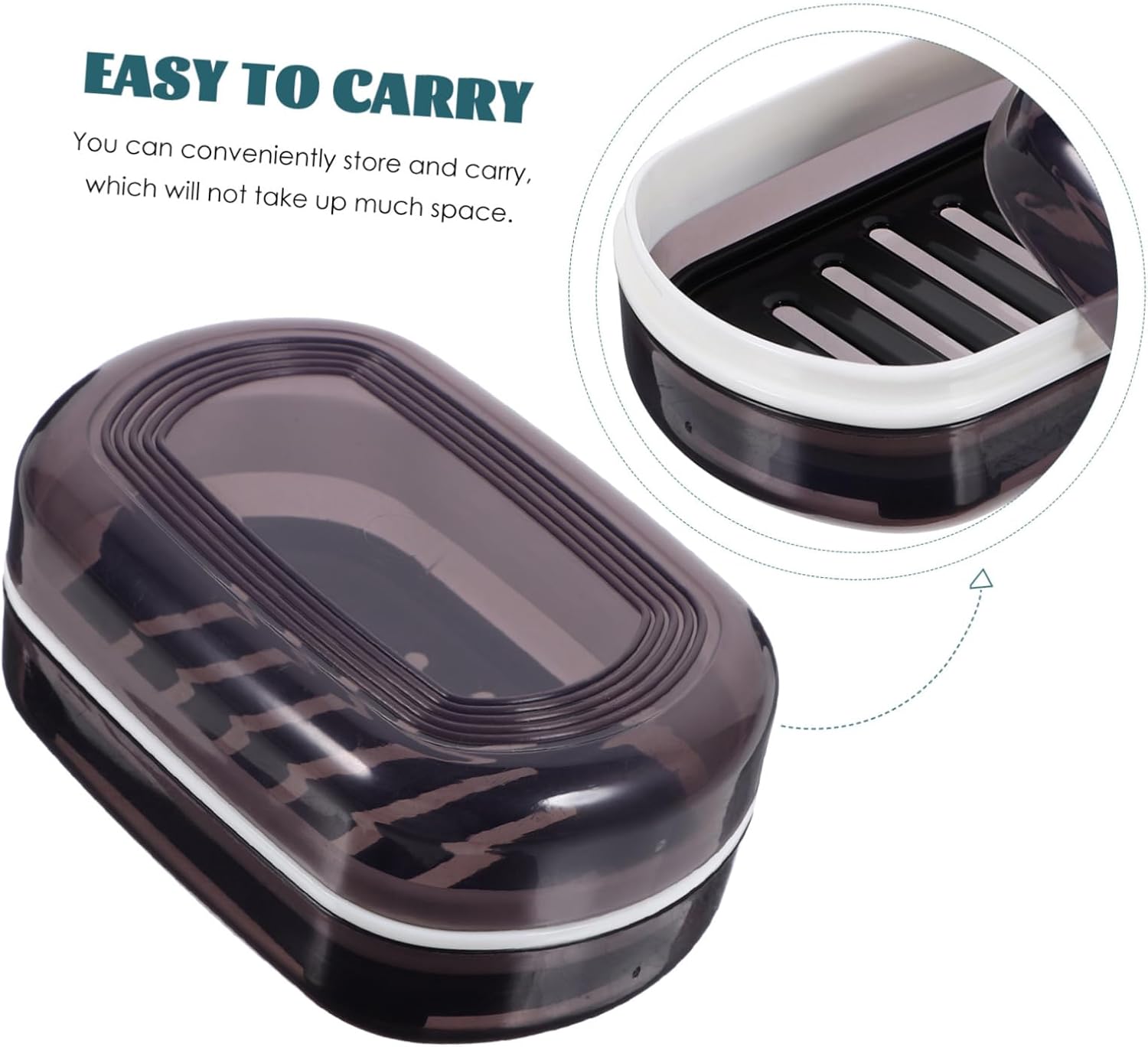 BRIGHTFUFU Travel Soap Container with Lid