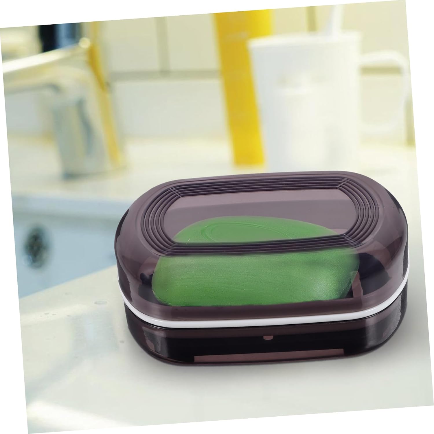 STOBAZA Leakproof Travel Soap Dish with Lid for Camping and Bathroom