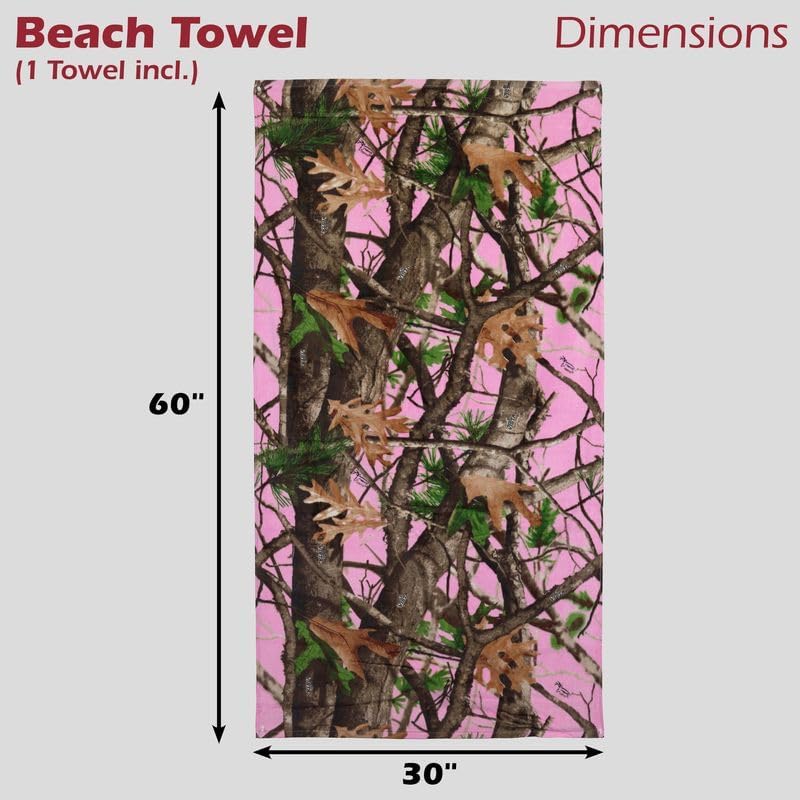 Havercamp Pink Camo Beach Towel 30x60