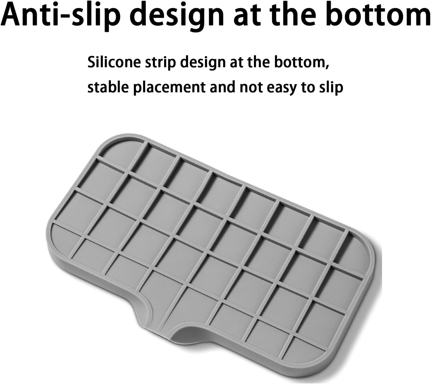 Silicone Soap Drainer with Drain Gray S