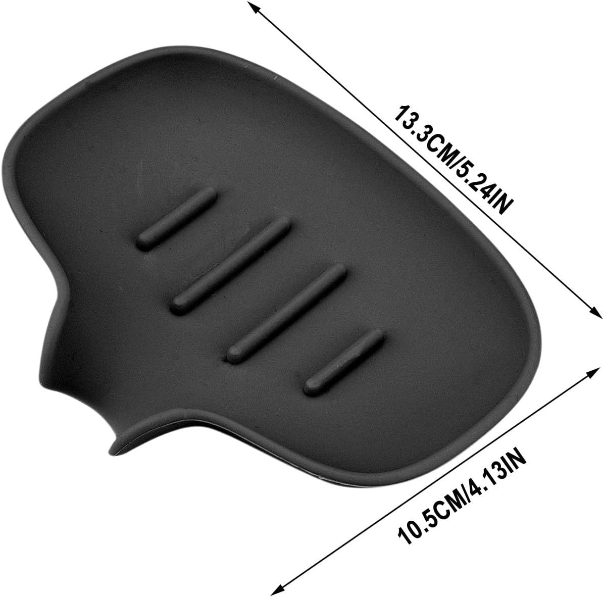 Plastic Soap Dish with Drain and Non-Slip Base 1