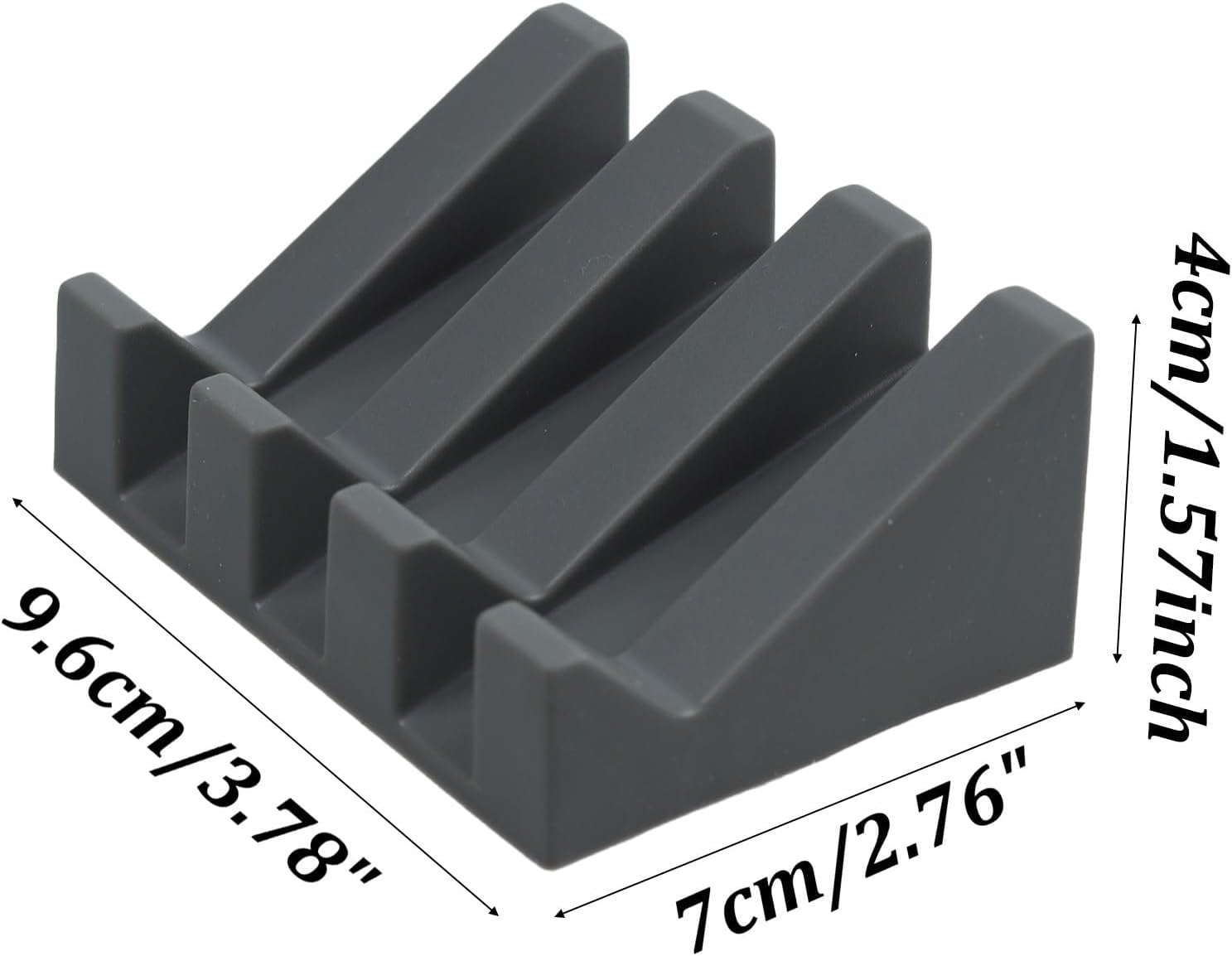 1Pcs Grey Silicone Soap Holder for Shower