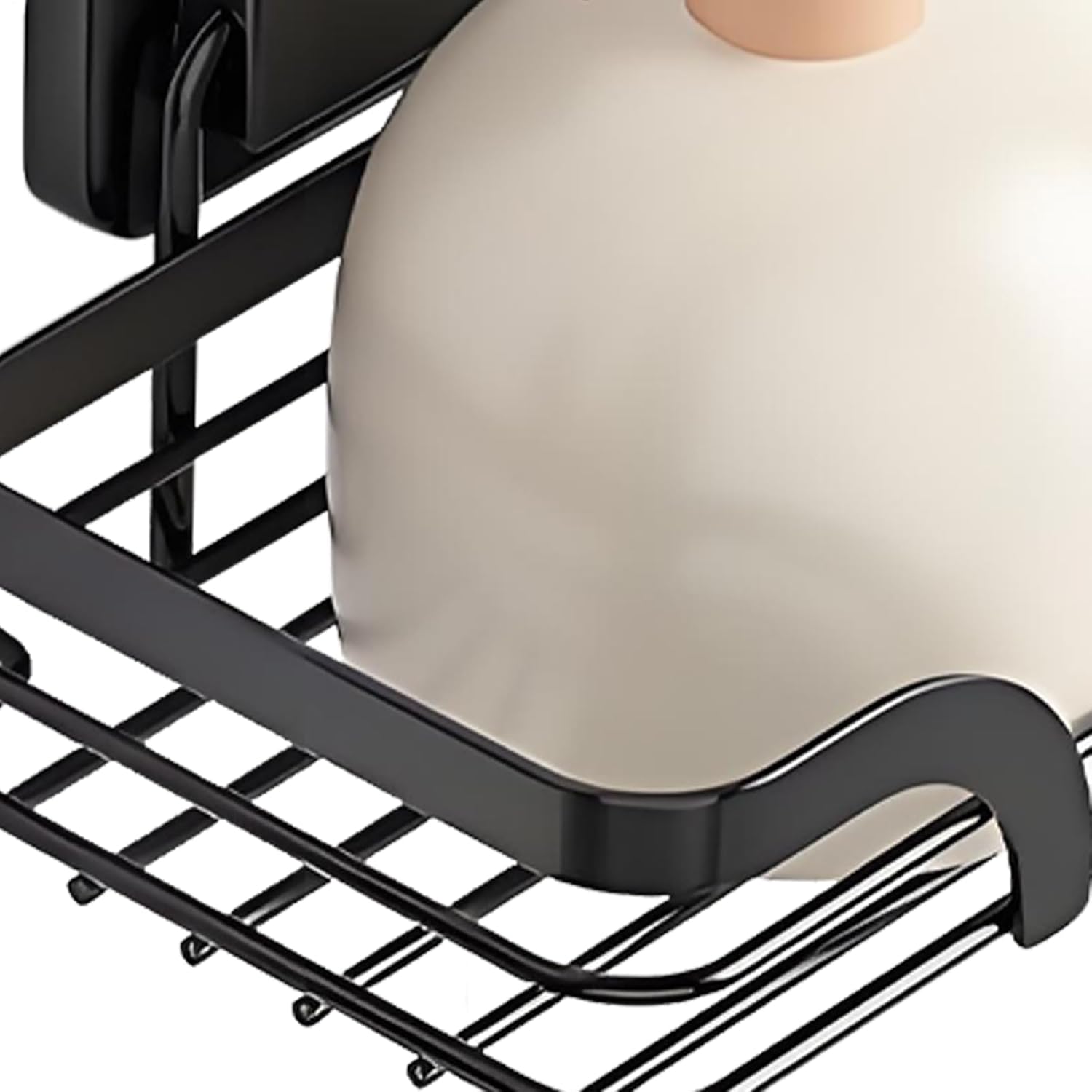 Suction Soap Holder with Hooks - No Drill Wall Mount