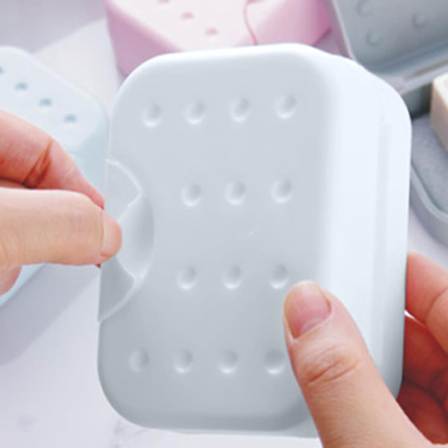 Leakproof Travel Soap Case with Drainage and Lid