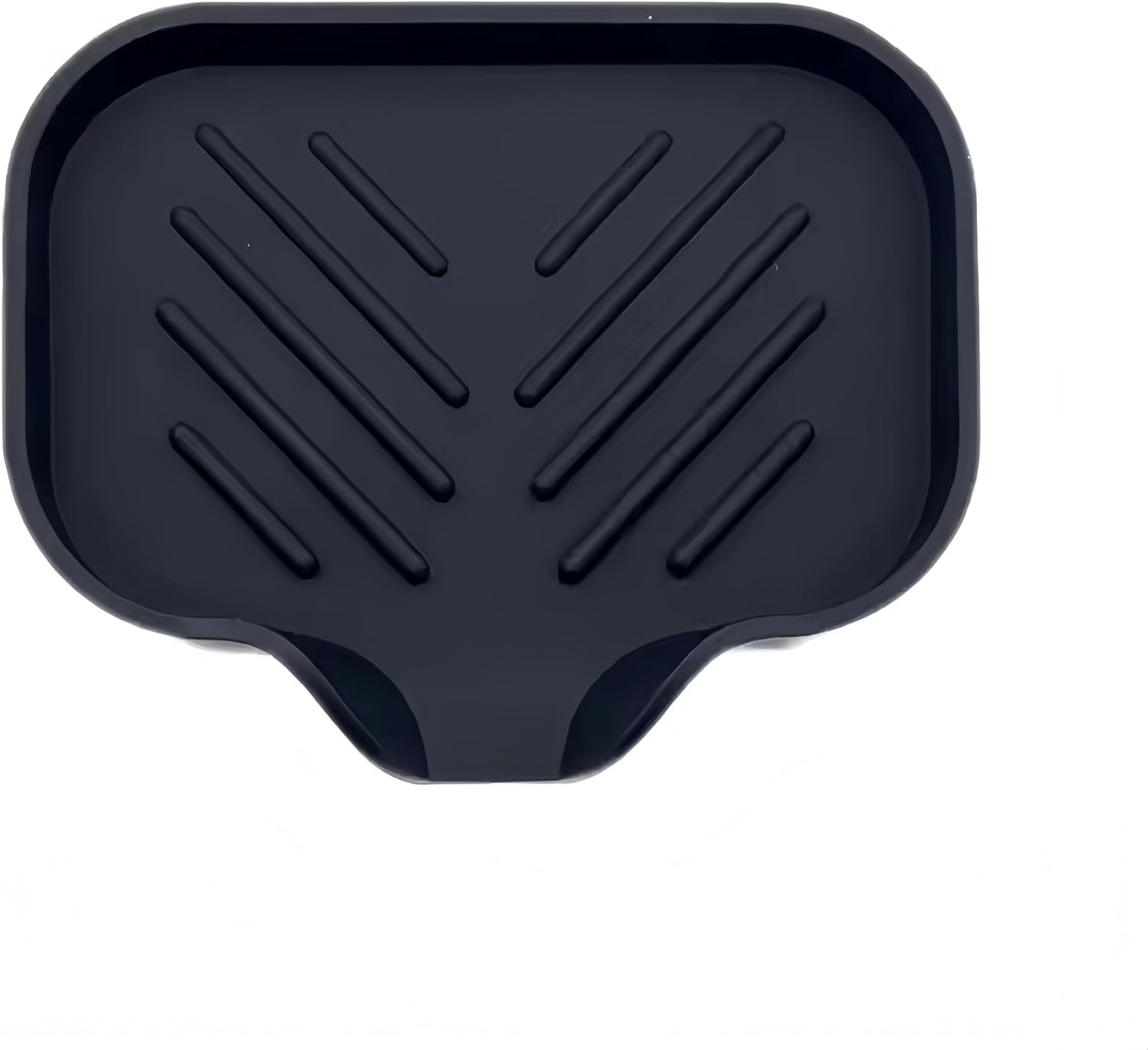 Silicone Soap Dish with Drain Spout - Black 1 Pcs