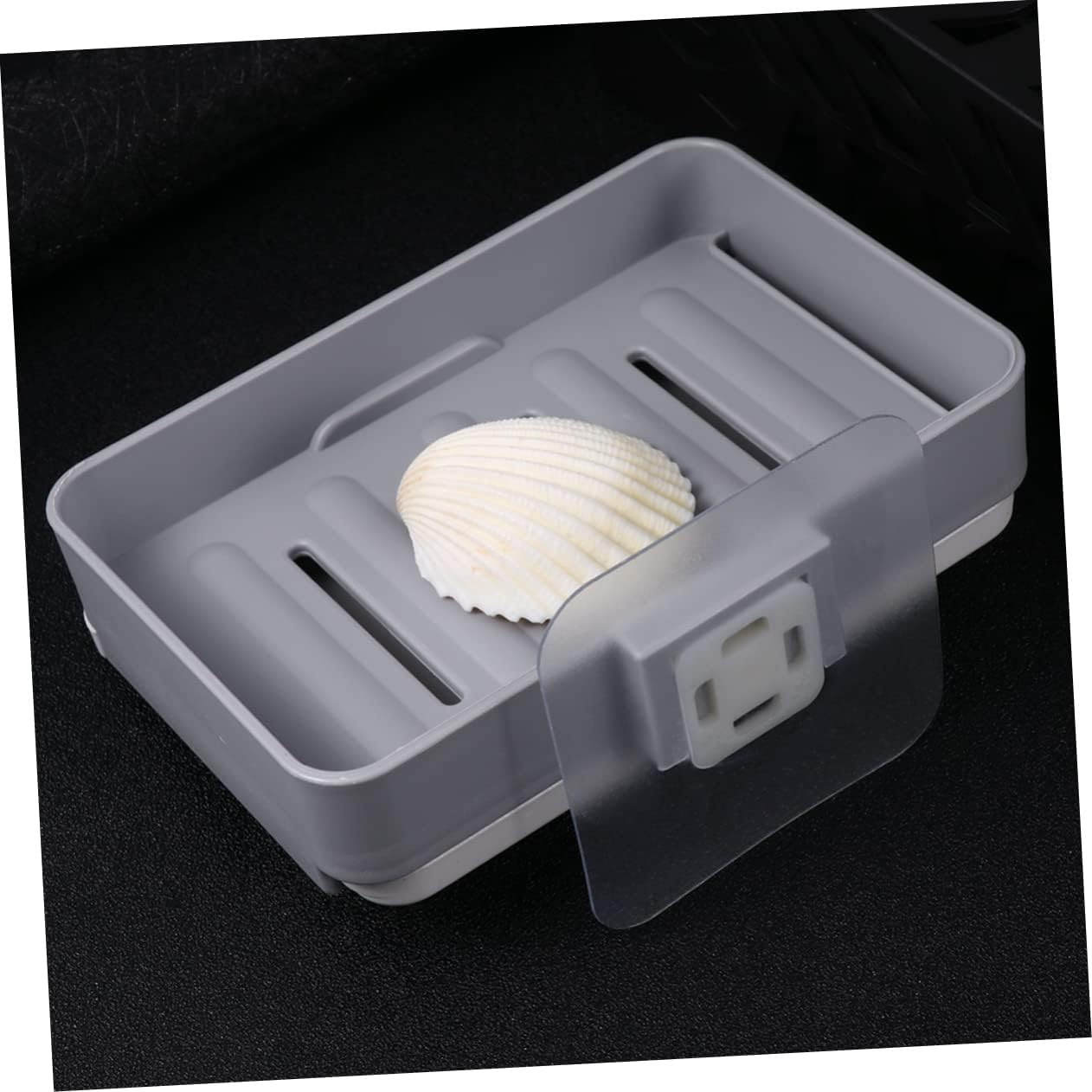 Wall-Mounted Soap Holder Dark Grey Single Layer