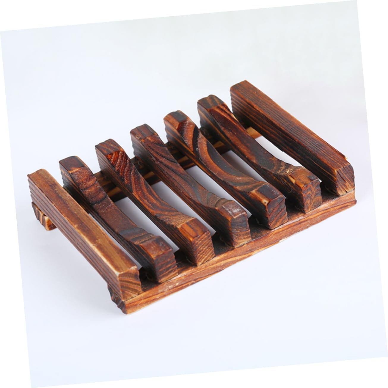 SOPOTUTU Carbonized Wooden Soap Dish Stylish Holder