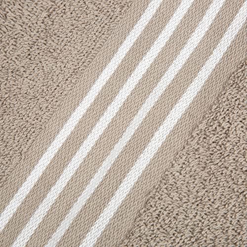 Lavish Home 8-Piece Cotton Towel Set in Taupe