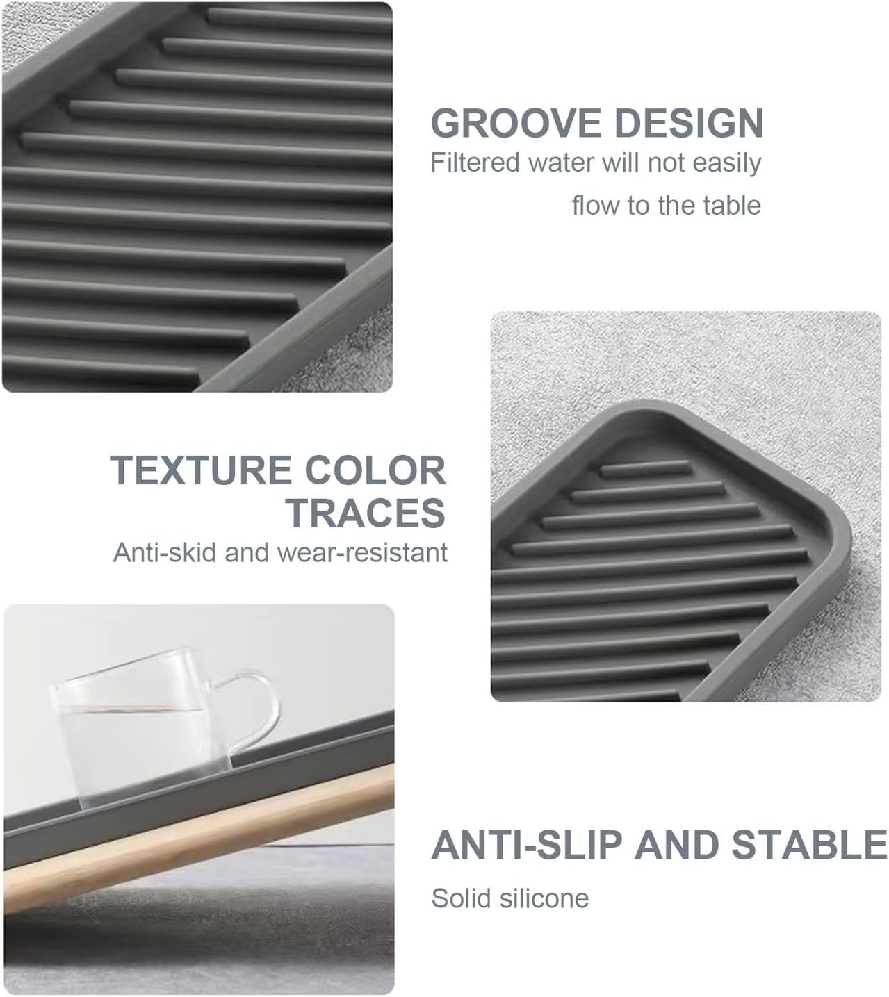 2 Pack Silicone Soap Dish Multipurpose Sink Organizer