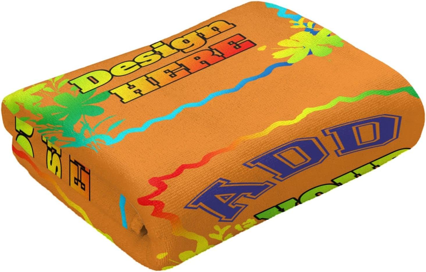 Custom Beach Towels 12x275in with Picture Text Logo