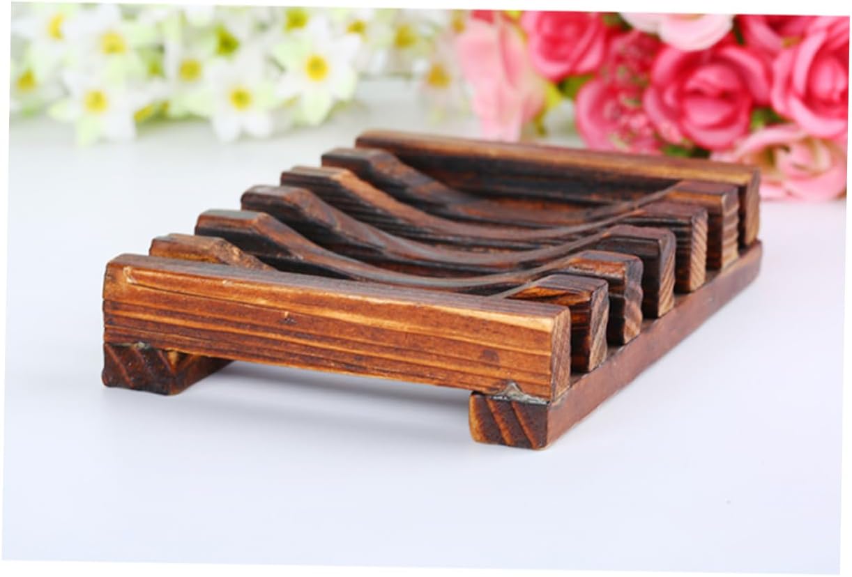 Anneome Bamboo Soap Holder Drainage Dish